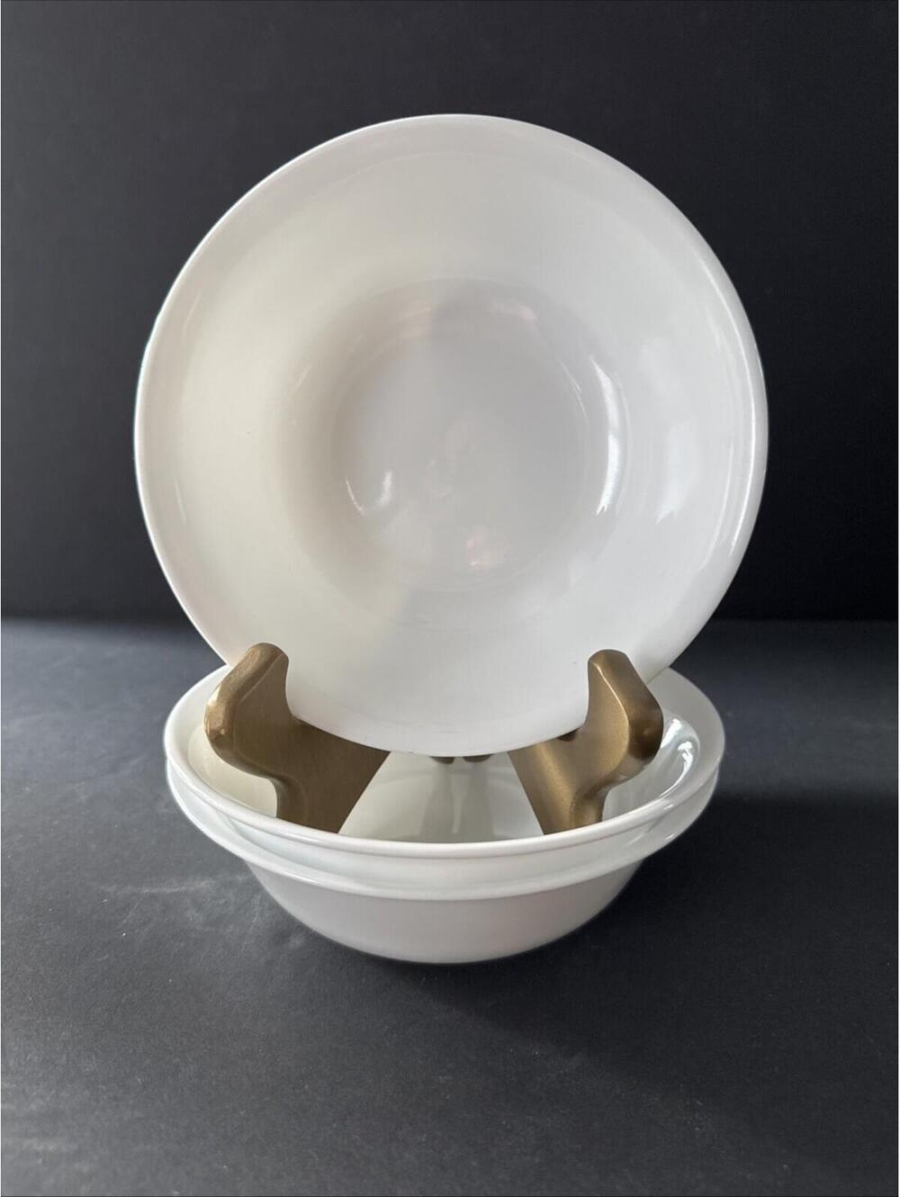 (3) Corelle Winter Frost White Cereal Berry Dessert Bowls 6.25”
